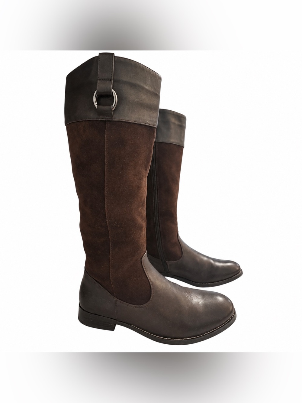 Brand New Bass Brown Suede Riding Boots